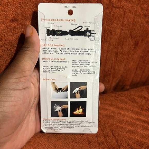 Survival Bracelet ( 21 in  sos led ) - Picture 2 of 4